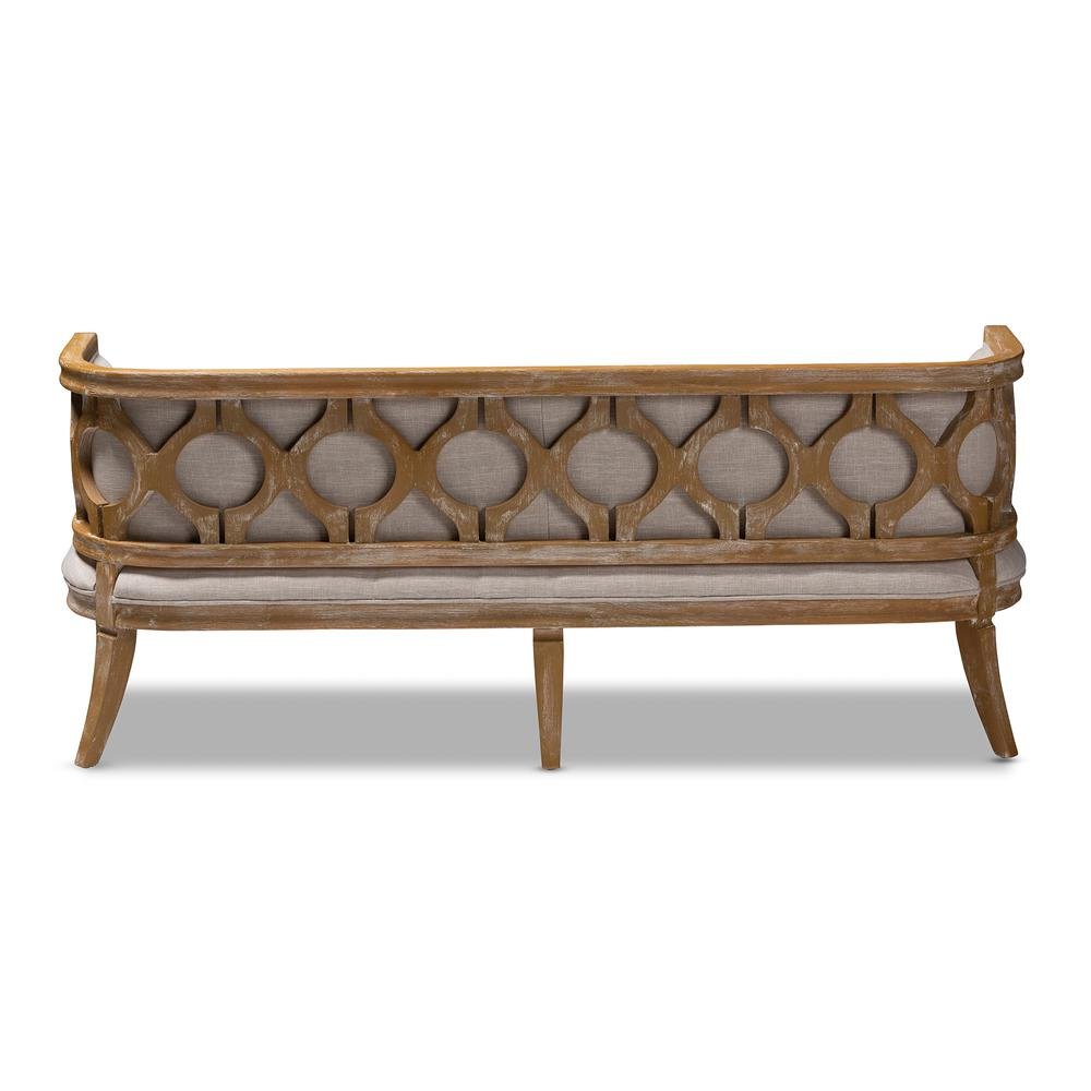 White-Washed Oak Wood Sofa. Picture 14