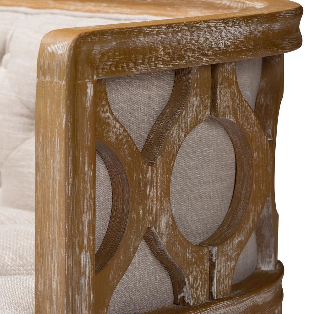 White-Washed Oak Wood Sofa. Picture 16