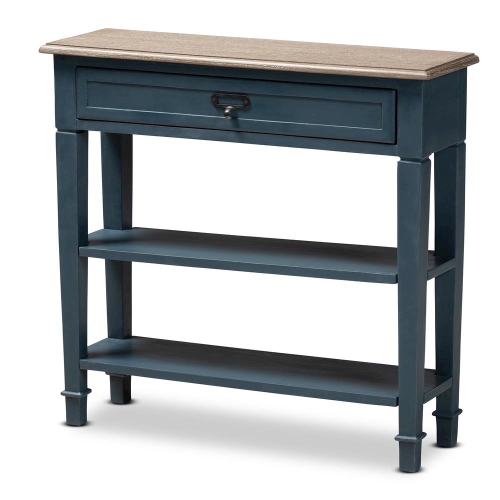Dauphine French Provincial Blue Spruce Fiinished Wood Accent Console Table. Picture 11