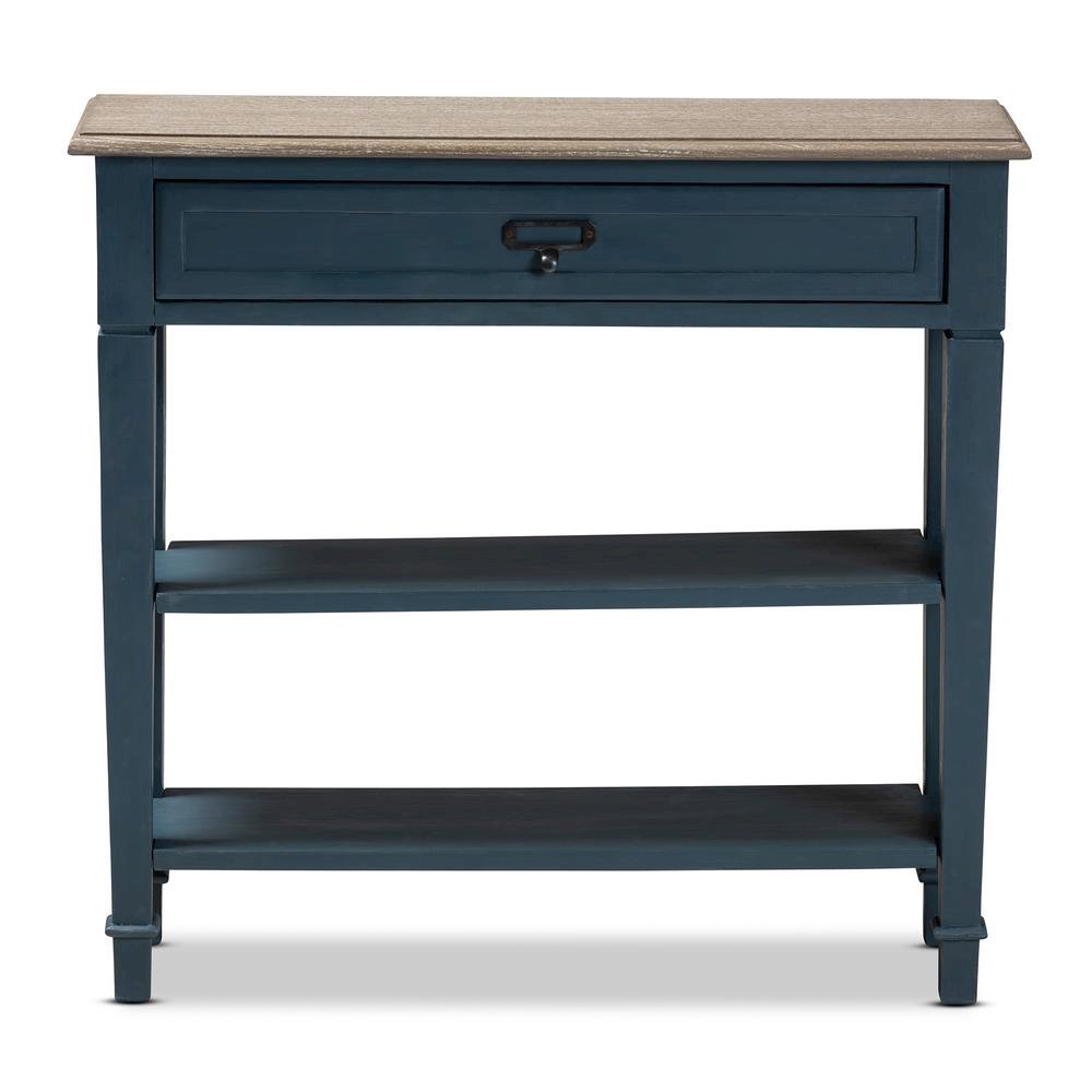Dauphine French Provincial Blue Spruce Fiinished Wood Accent Console Table. Picture 13
