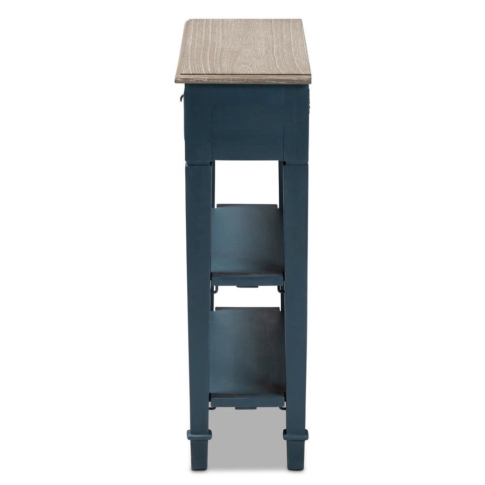 Dauphine French Provincial Blue Spruce Fiinished Wood Accent Console Table. Picture 14