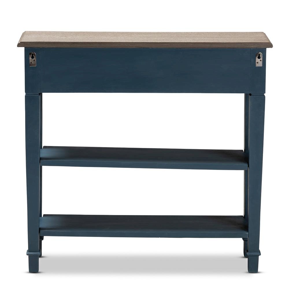 Dauphine French Provincial Blue Spruce Fiinished Wood Accent Console Table. Picture 15