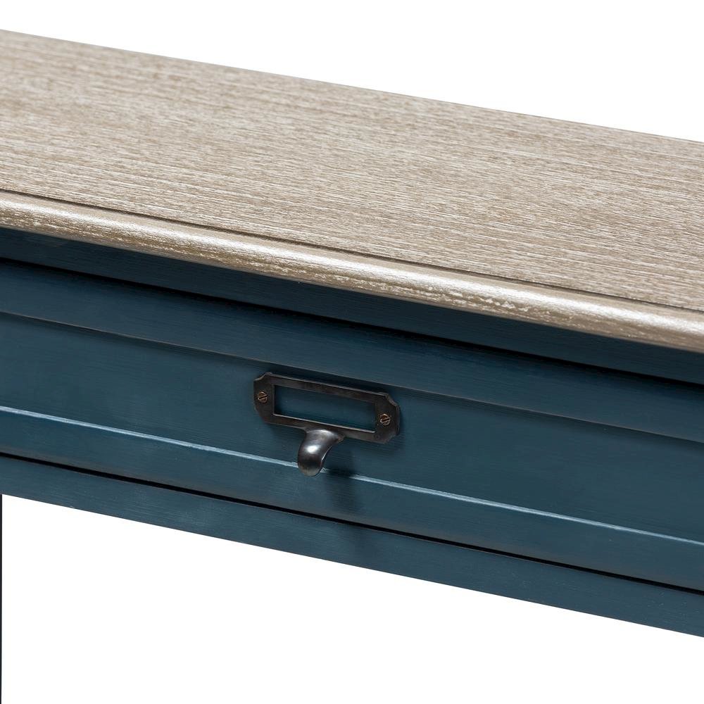 Dauphine French Provincial Blue Spruce Fiinished Wood Accent Console Table. Picture 16