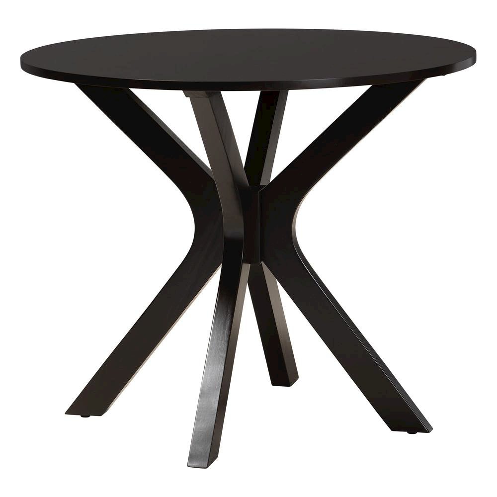 Norah Modern Sand Fabric and Dark Brown Finished Wood 5-Piece Dining Set. Picture 13