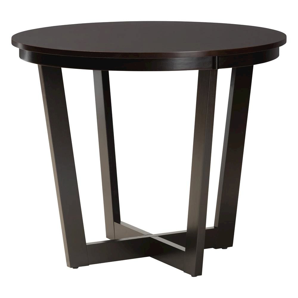 Aggie Modern Sand Fabric and Dark Brown Finished Wood 5-Piece Dining Set. Picture 13