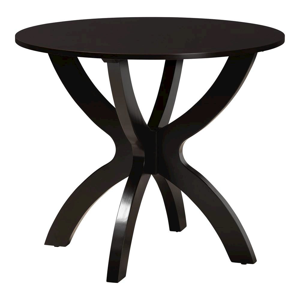 April Modern Sand Fabric and Dark Brown Finished Wood 5-Piece Dining Set. Picture 13