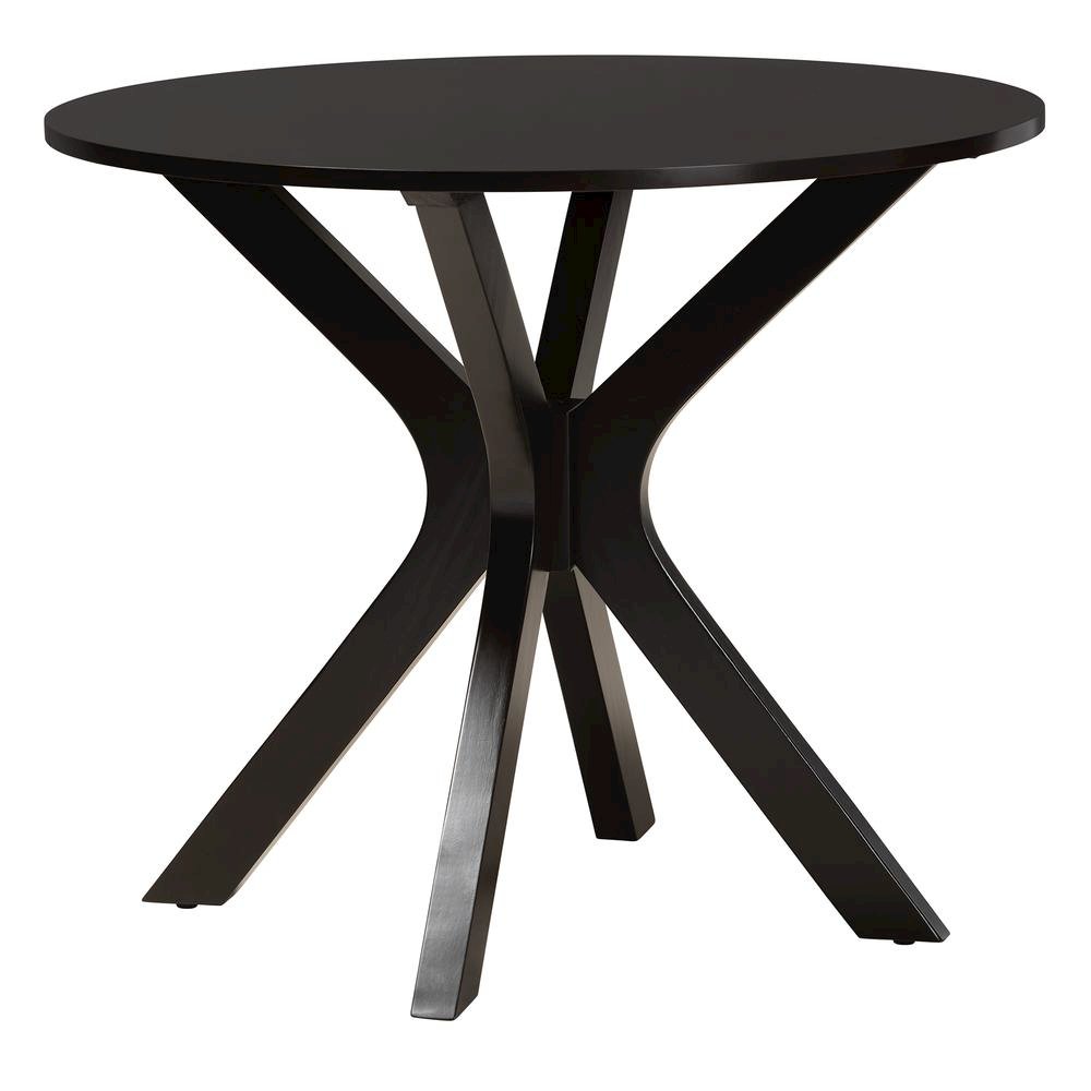 Maya Modern Grey Fabric and Espresso Brown Finished Wood 5-Piece Dining Set. Picture 13