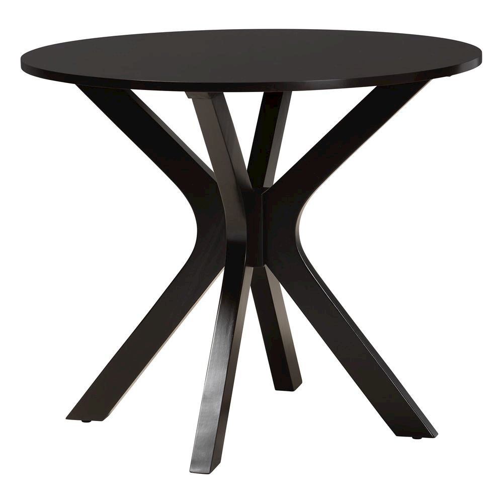 Mila Modern Grey Fabric and Dark Brown Finished Wood 5-Piece Dining Set. Picture 13