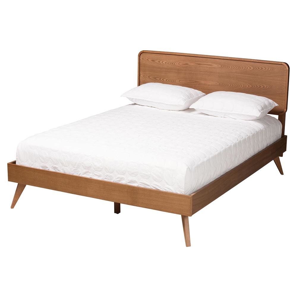 Mid-Century Modern Walnut Brown Finished Wood Full Size 3-Piece Bedroom Set. Picture 18