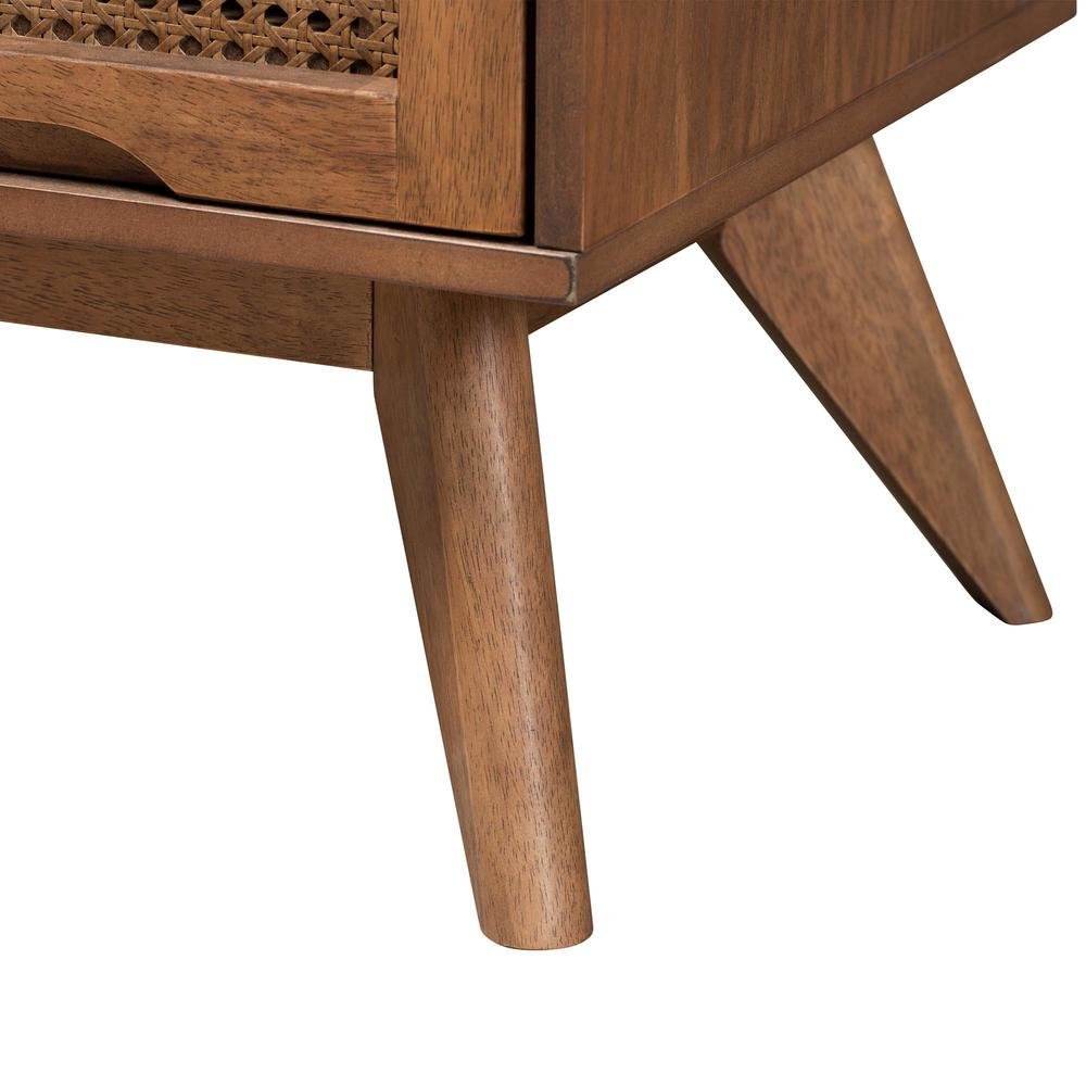 Mid-Century Modern Walnut Brown Finished Wood Full Size 3-Piece Bedroom Set. Picture 21