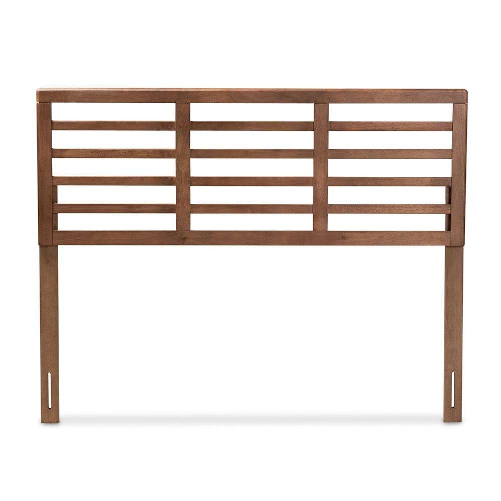 Walnut Brown Finished Wood Full Size Open Slat Headboard. Picture 10