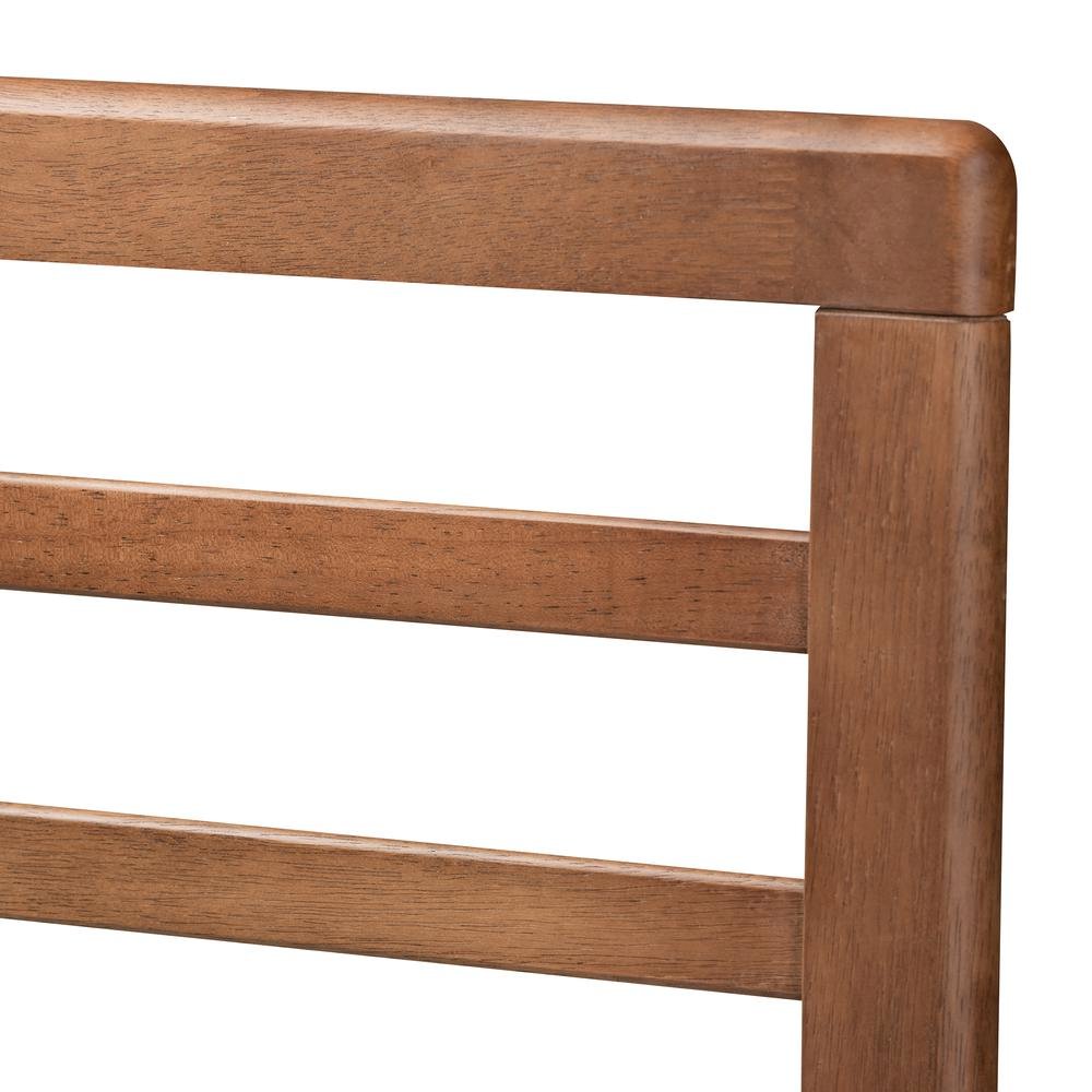 Walnut Brown Finished Wood Full Size Open Slat Headboard. Picture 11