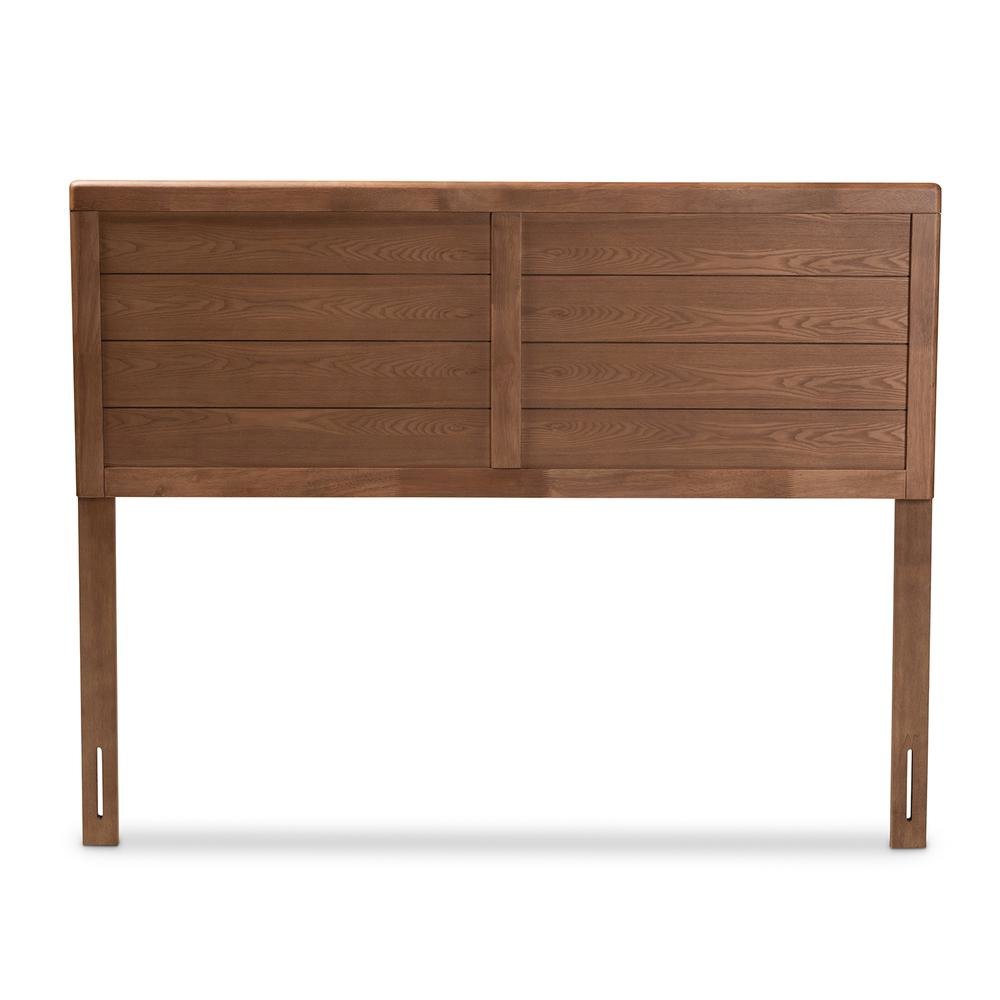 Seren Mid-Century Modern Walnut Brown Finished Wood Full Size Headboard. Picture 10
