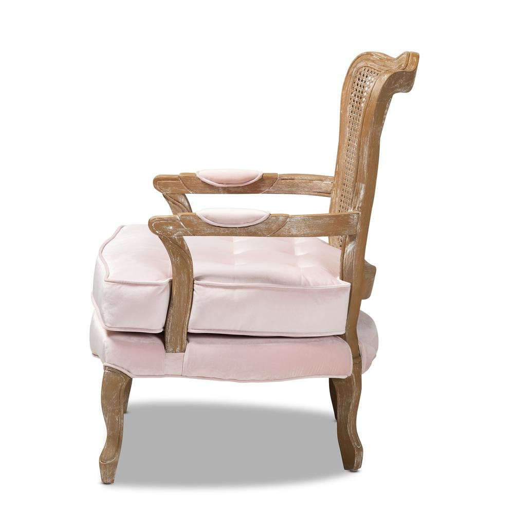 White-Washed Oak Wood Armchair. Picture 12