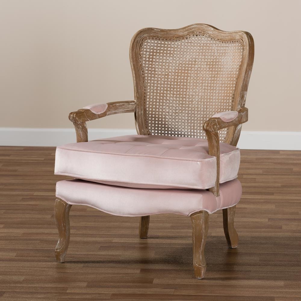 White-Washed Oak Wood Armchair. Picture 17