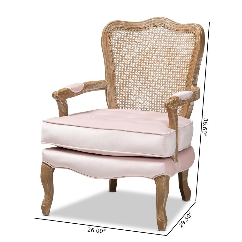 White-Washed Oak Wood Armchair. Picture 18