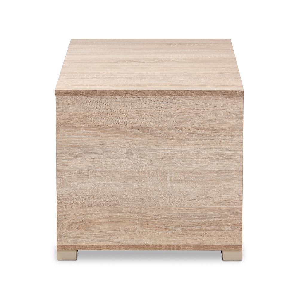 Oak Finished 2-Door Wood Cat Litter Box Cover House. Picture 14