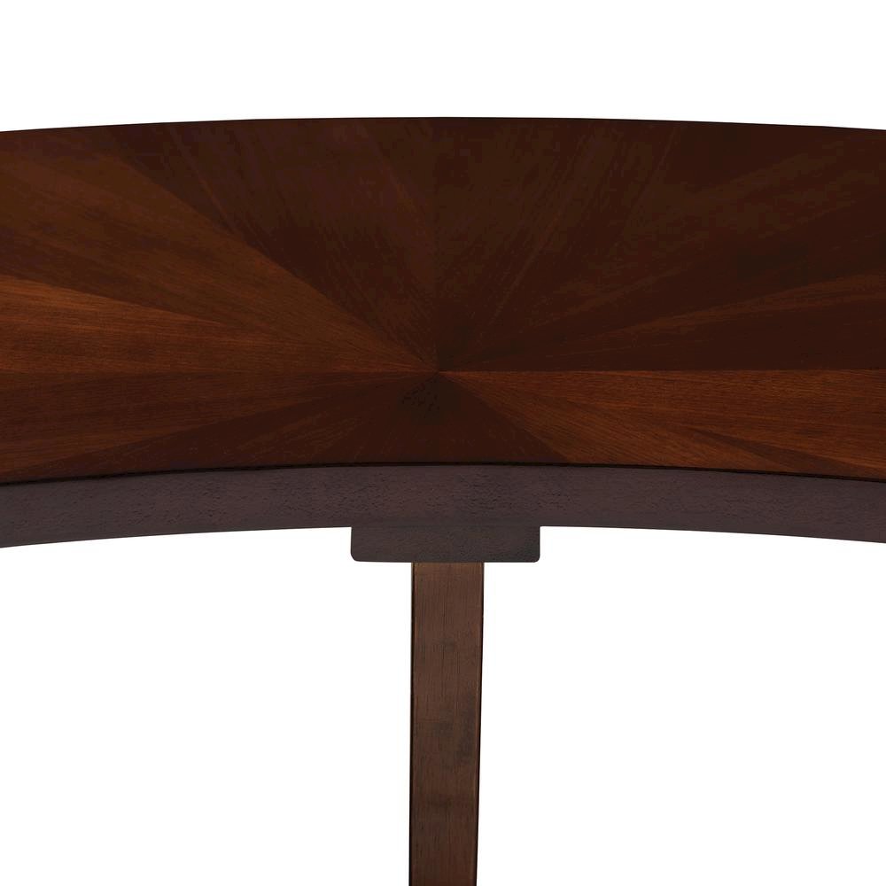 Baxton Studio Berlin Mid-Century Modern Walnut Finished Wood Curved Dining Bench. Picture 10