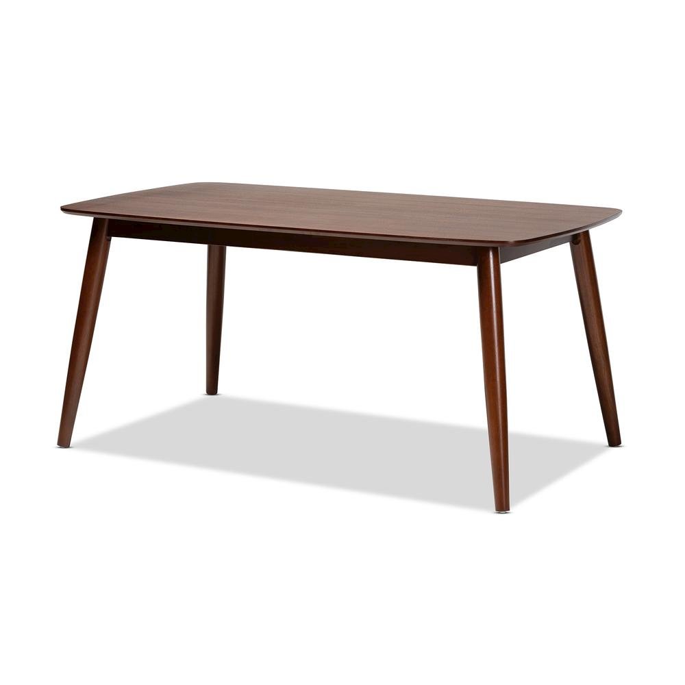 Light Gray Fabric Upholstered Walnut Finished Wood 5-Piece Dining Set. Picture 9