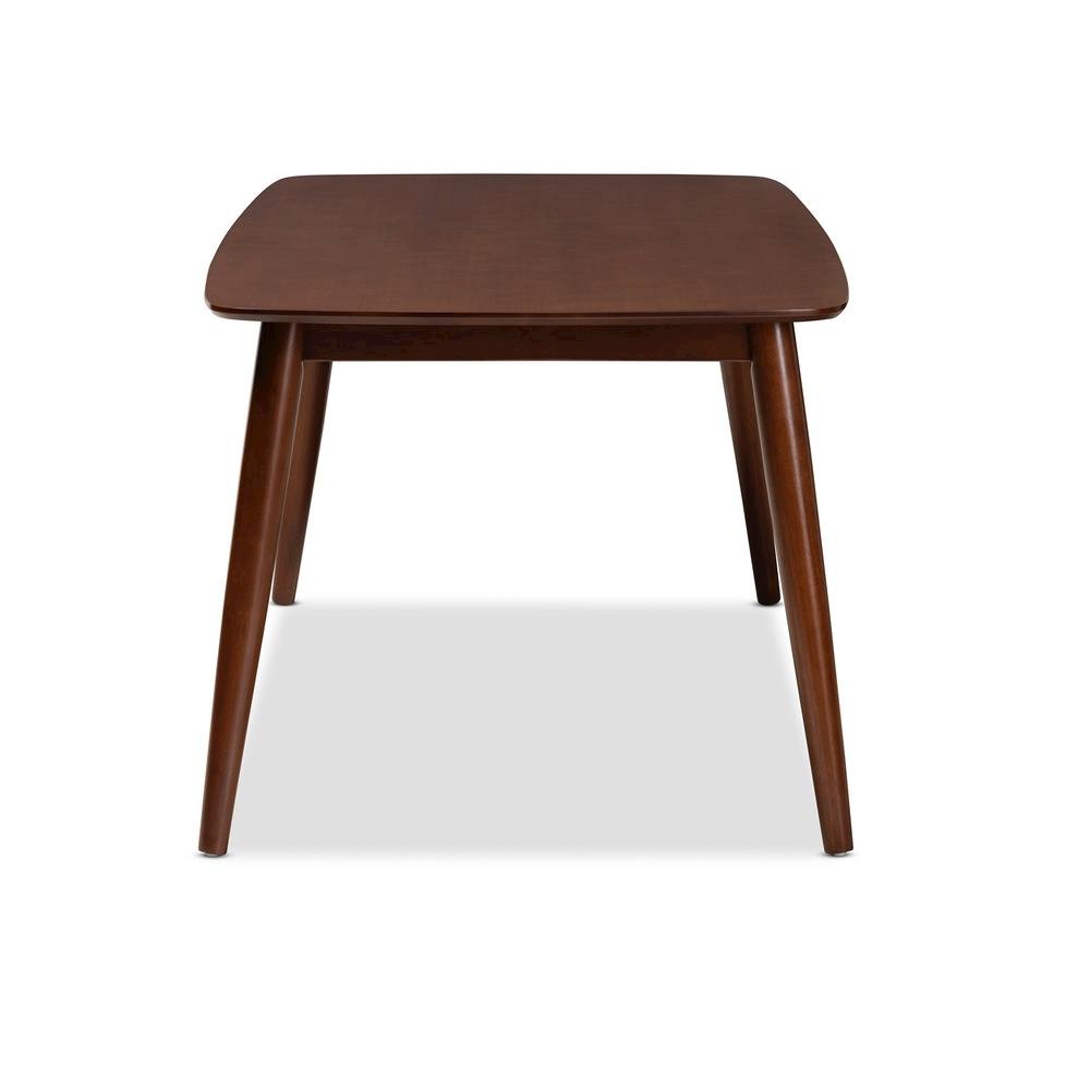Baxton Studio Edna Mid-Century Modern Walnut Finished Wood Dining Table. Picture 11