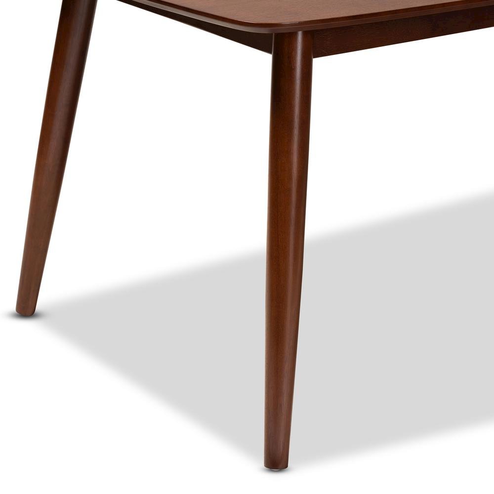 Baxton Studio Edna Mid-Century Modern Walnut Finished Wood Dining Table. Picture 13