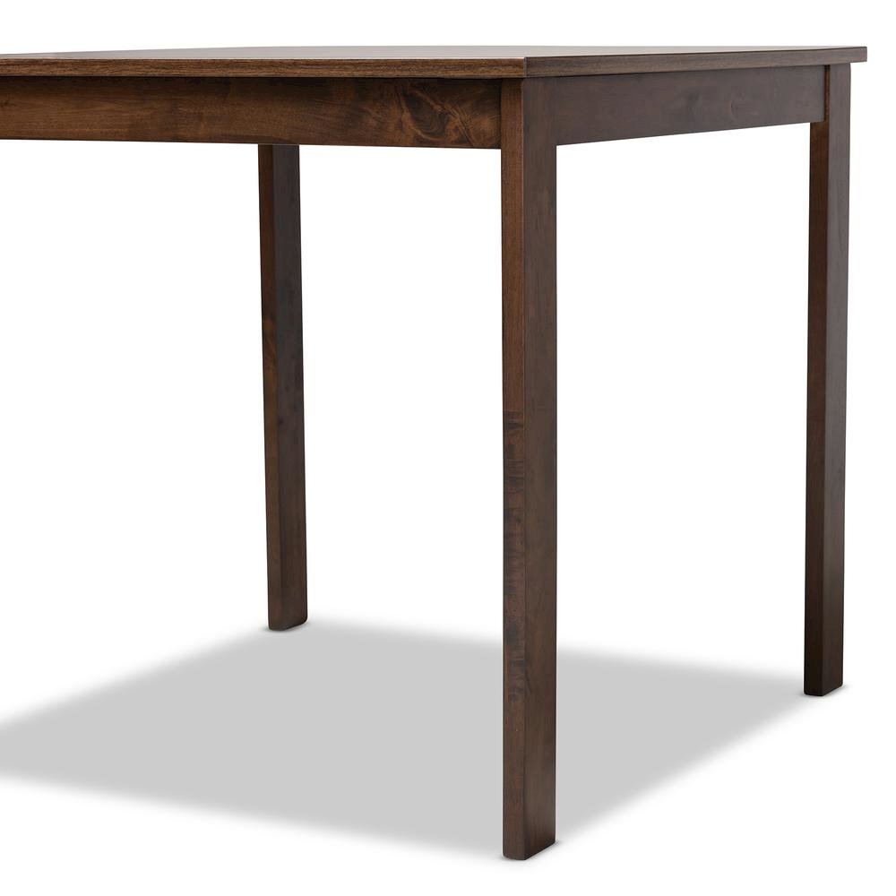 Beige Fabric Upholstered Dark Walnut-Finished 5-Piece Wood Dining Set. Picture 11