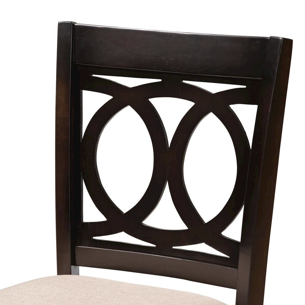Espresso Brown Finished Wood 2-Piece Counter Height Pub Chair Set. Picture 11