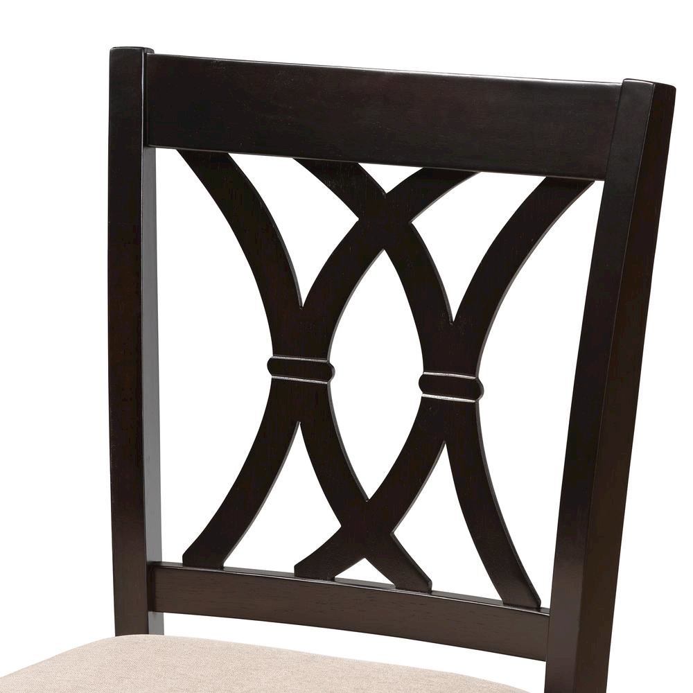 Espresso Brown Finished Wood Counter Height Pub Chair Set of 2. Picture 11