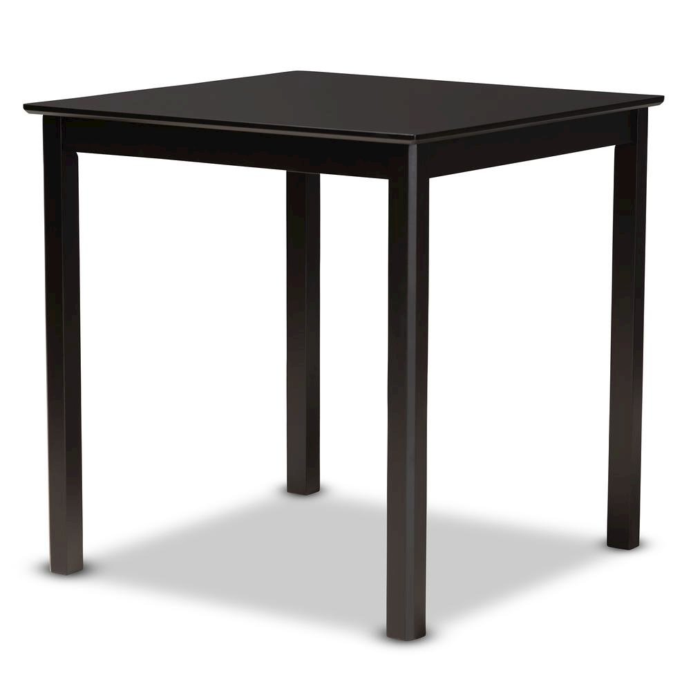 Gray Fabric Upholstered Espresso Brown Finished 5-Piece Wood Pub Set. Picture 9