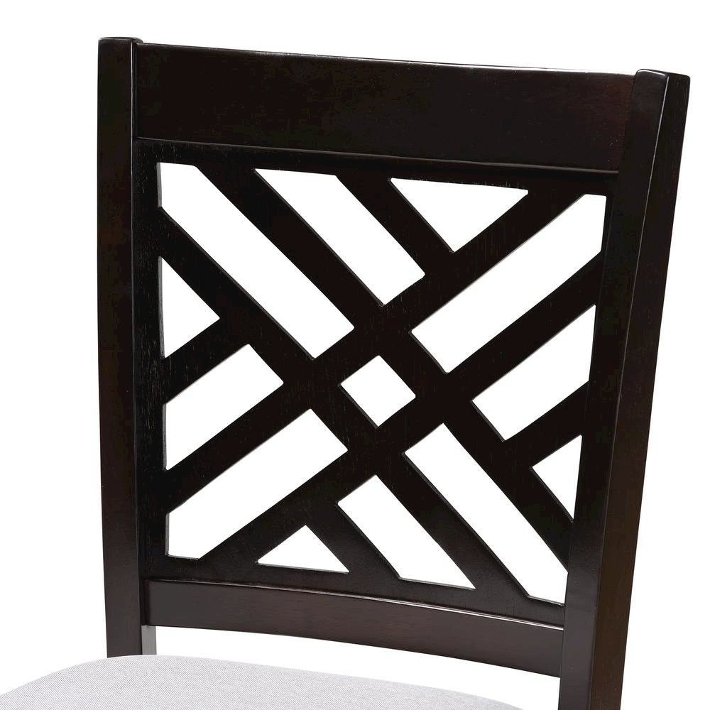 Espresso Brown Finished Wood Counter Height Pub Chair Set of 2. Picture 11