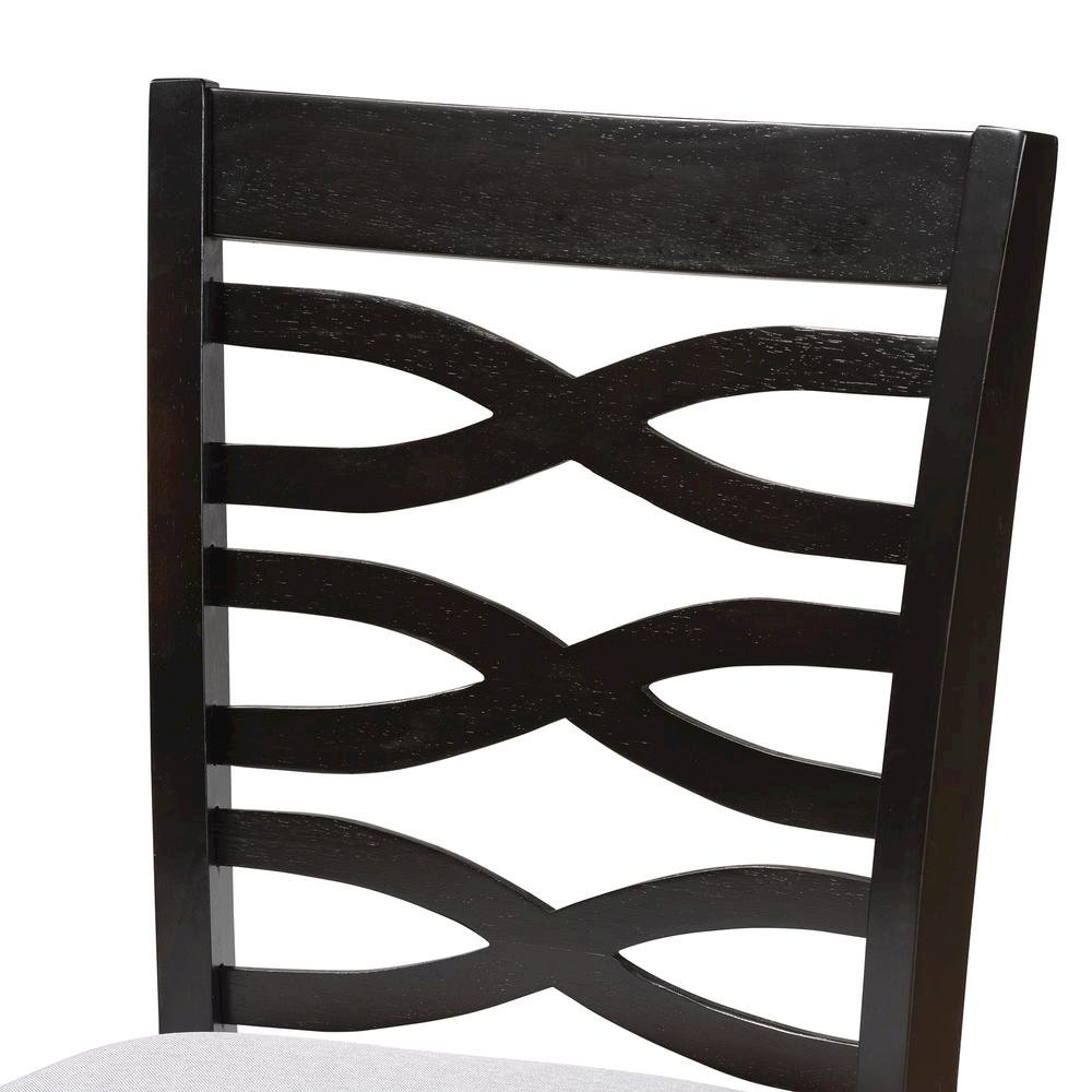 Espresso Brown Finished Wood Counter Height Pub Chair Set of 2. Picture 11