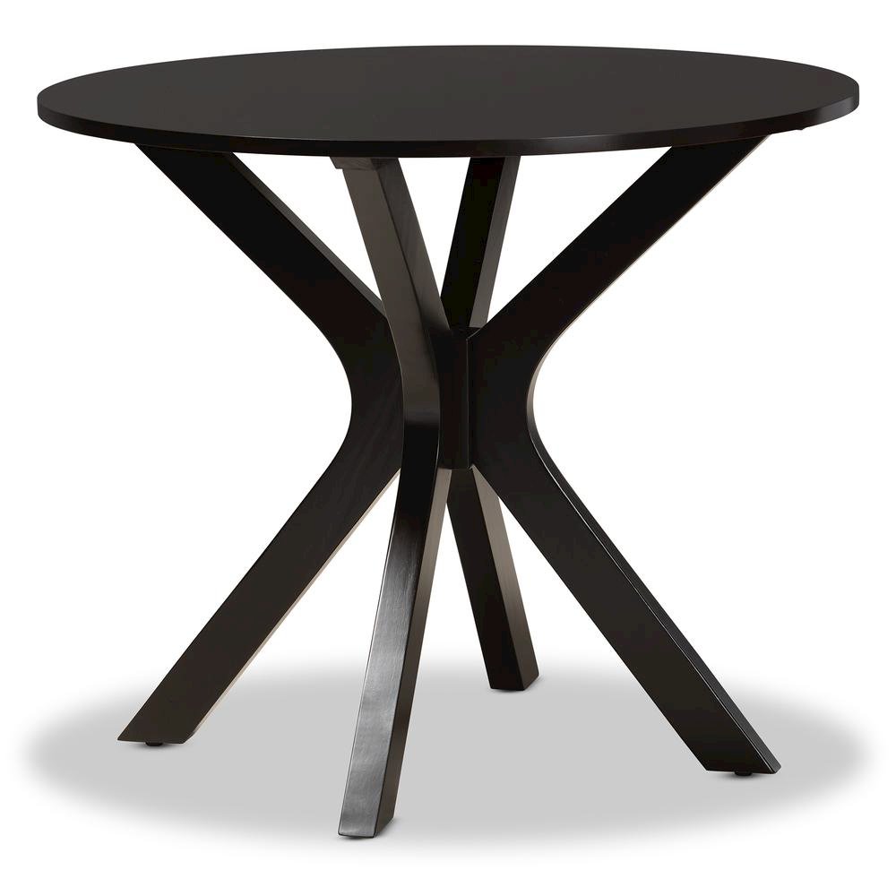 Grey Fabric Upholstered and Dark Brown Finished Wood 5-Piece Dining Set. Picture 11