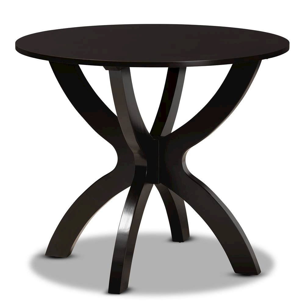 Grey Fabric Upholstered and Dark Brown Finished Wood 5-Piece Dining Set. Picture 11