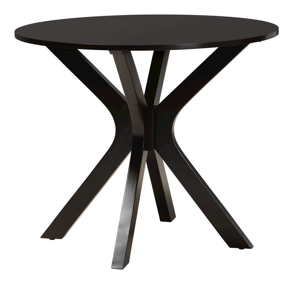 Jessie Modern Sand Fabric and Dark Brown Finished Wood 5-Piece Dining Set. Picture 13