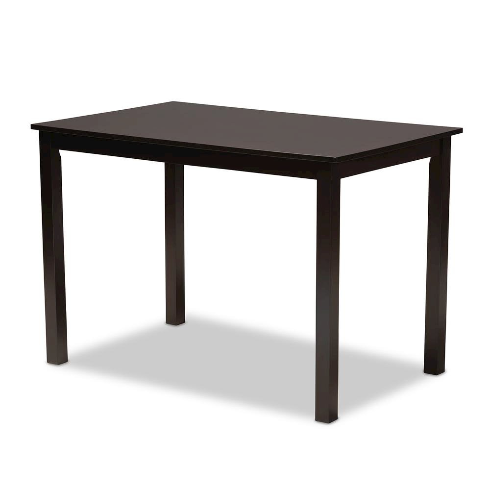 Grey Fabric Upholstered Espresso Brown Finished 5-Piece Wood Dining Set. Picture 9