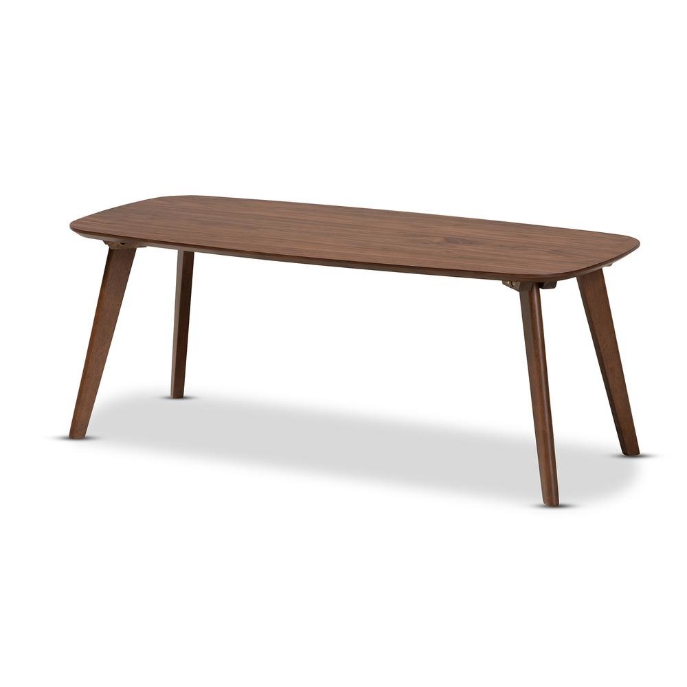Baxton Studio Dahlia Mid-Century Modern Walnut Finished Coffee Table. Picture 8