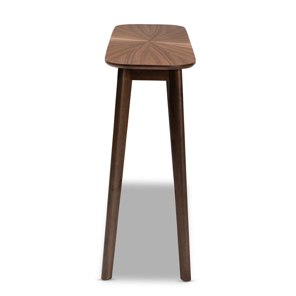 Baxton Studio Wendy Mid-Century Modern Walnut Finished Wood Console Table. Picture 10