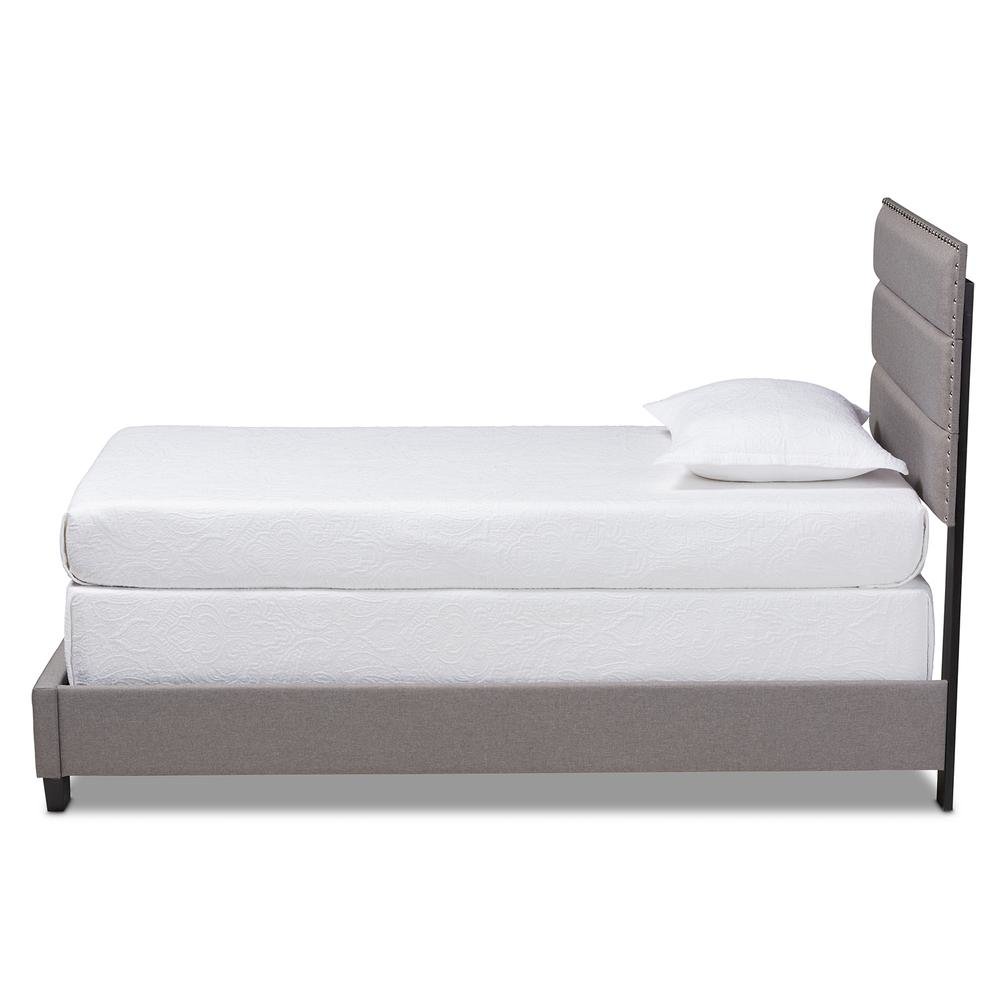 Baxton Studio Ansa Modern and Contemporary Grey Fabric Upholstered Twin Size Bed. Picture 12
