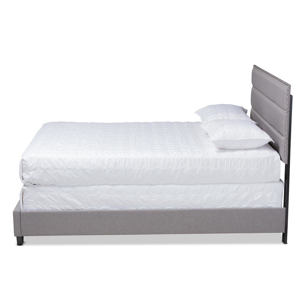 Baxton Studio Ansa Modern and Contemporary Grey Fabric Upholstered Full Size Bed. Picture 12