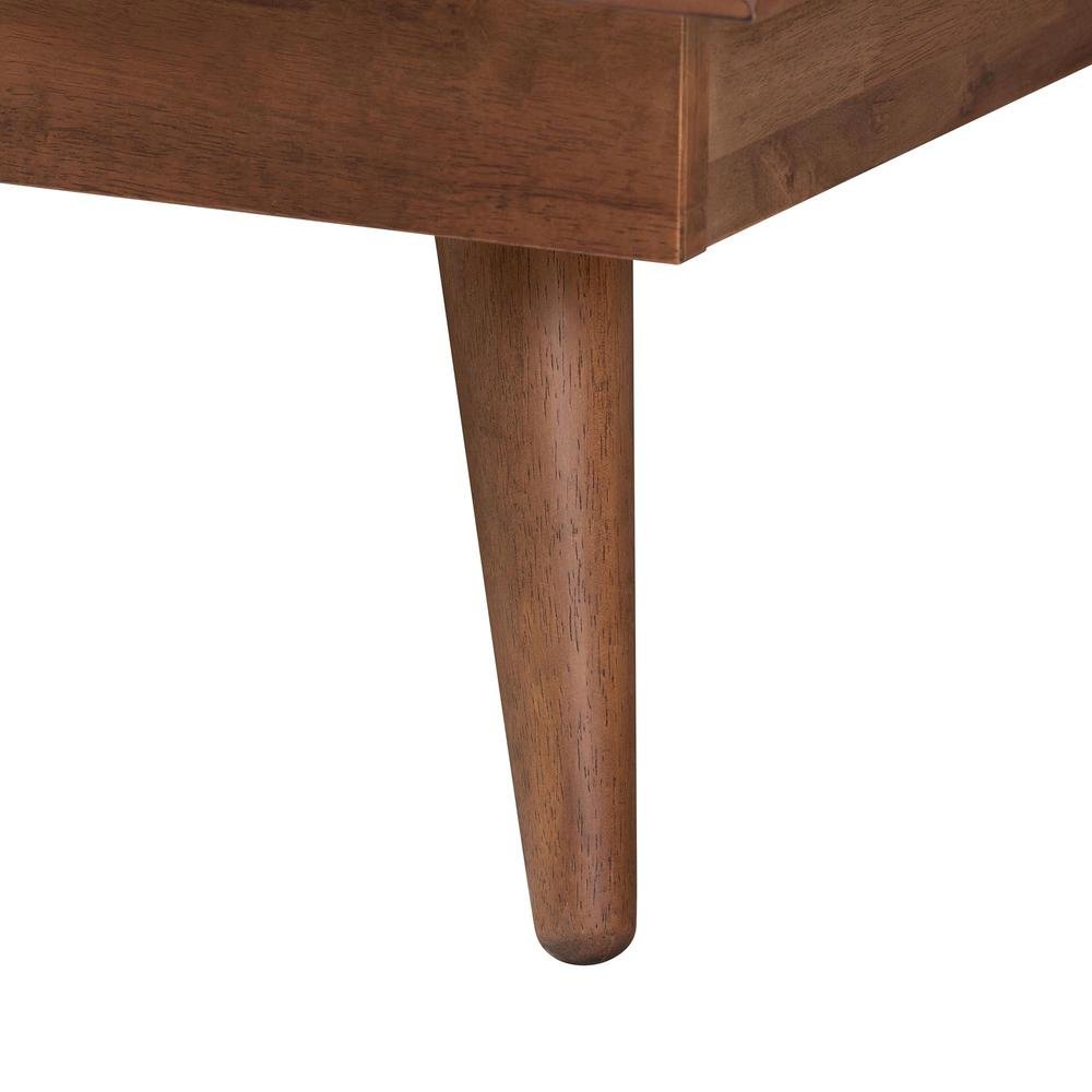 Walnut Brown Finished Wood and Rattan Full Size 3-Piece Bedroom Set. Picture 22