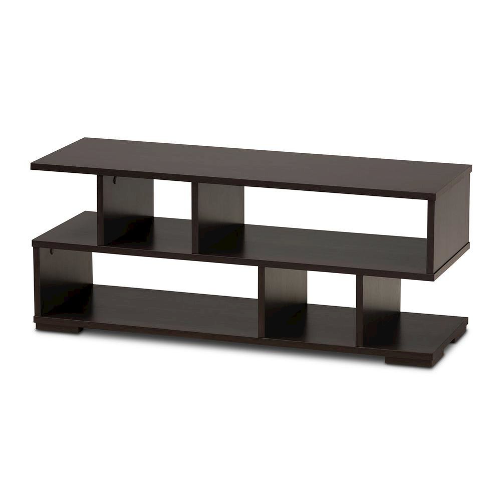 Baxton Studio Arne Modern and Contemporary Dark Brown Finished Wood TV Stand. Picture 7