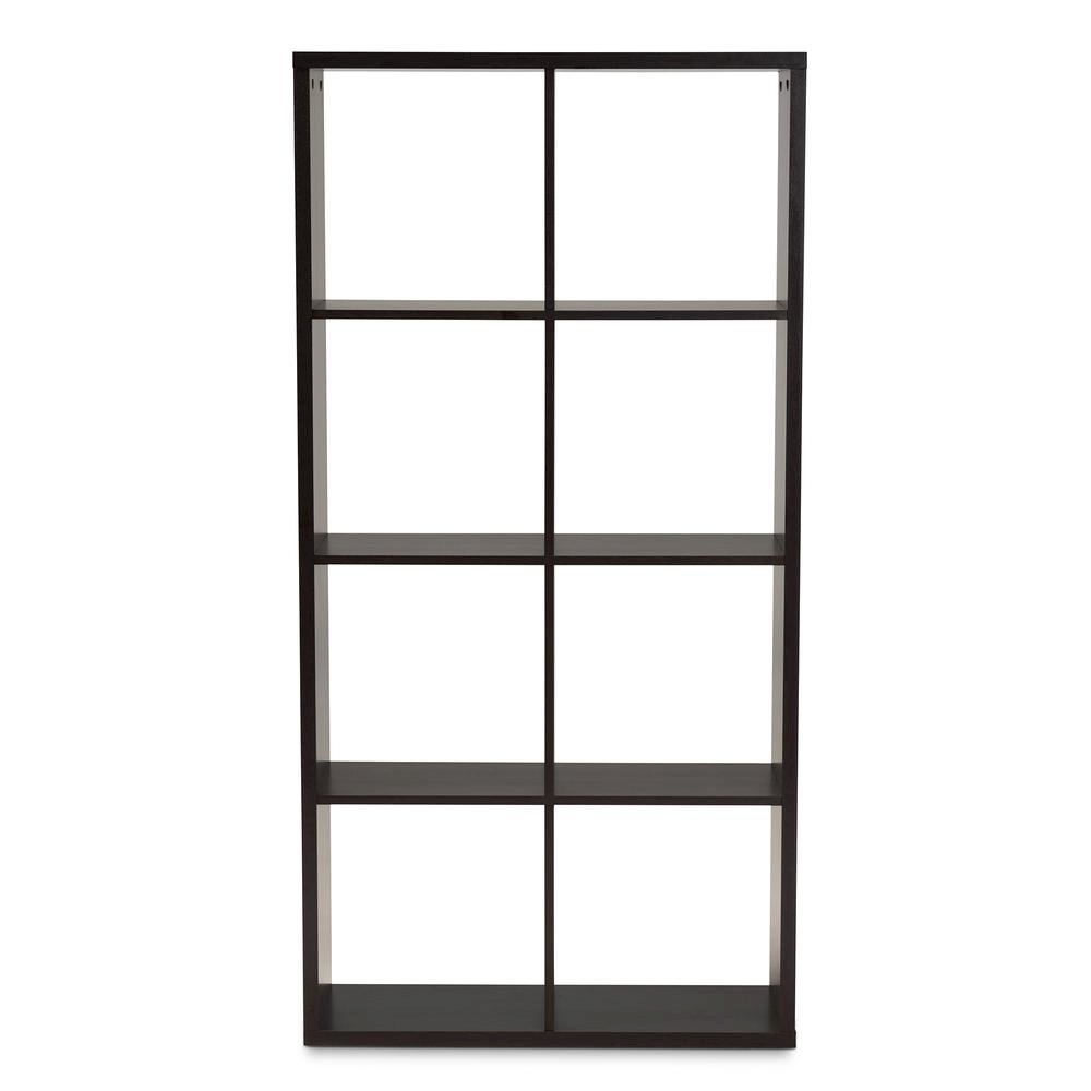 Dark Brown Finished 8-Cube Multipurpose Storage Shelf. Picture 8