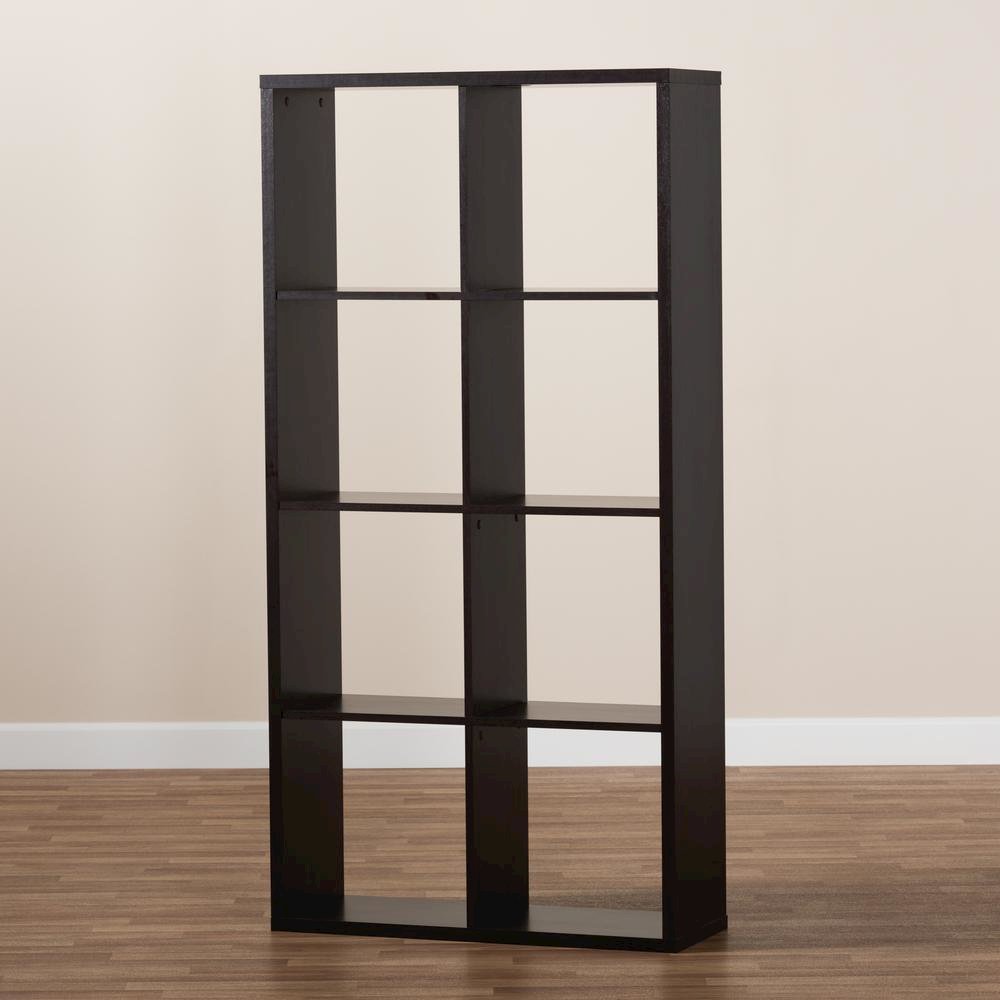 Dark Brown Finished 8-Cube Multipurpose Storage Shelf. Picture 11