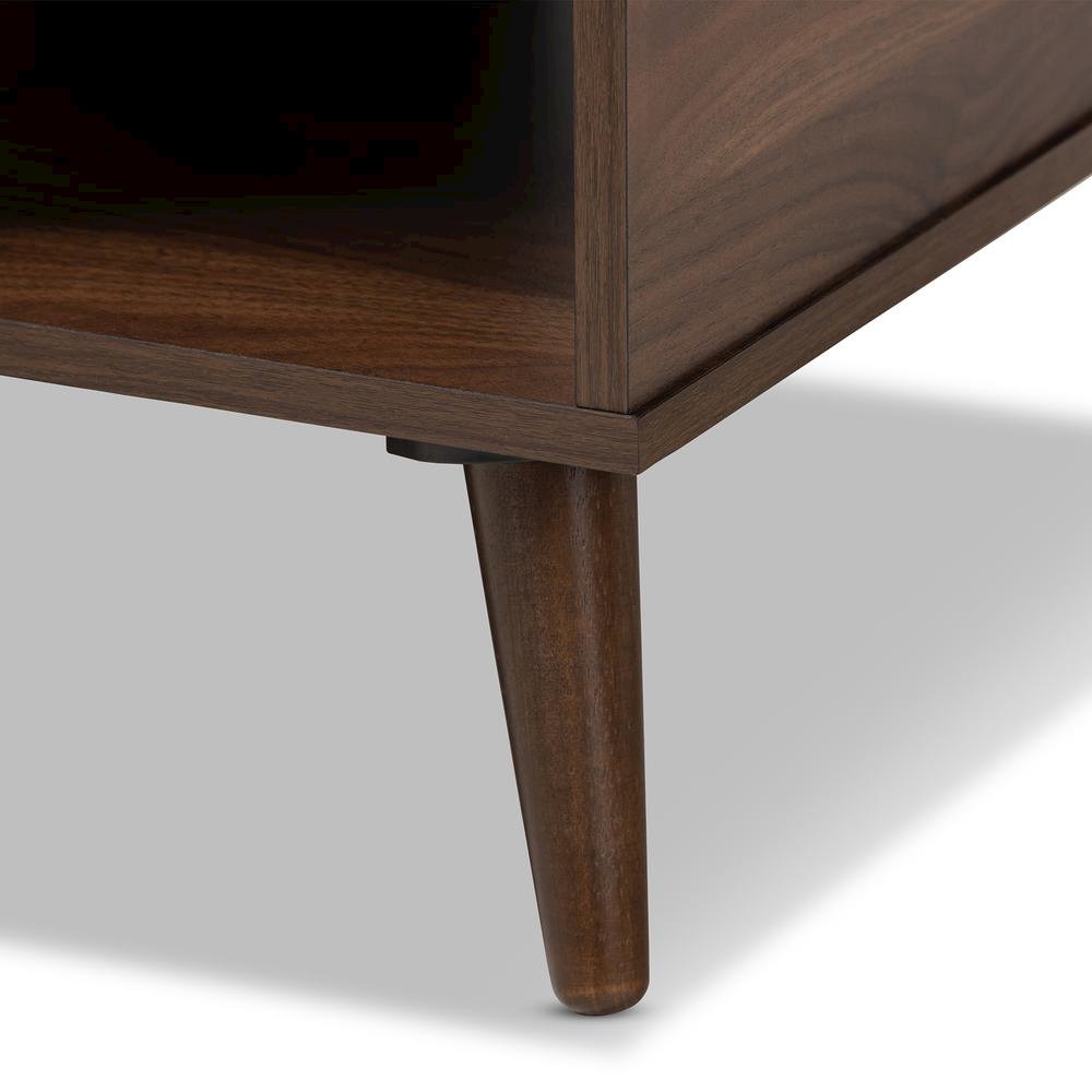 Baxton Studio Linas Mid-Century Modern Walnut Finished Coffee Table. Picture 5