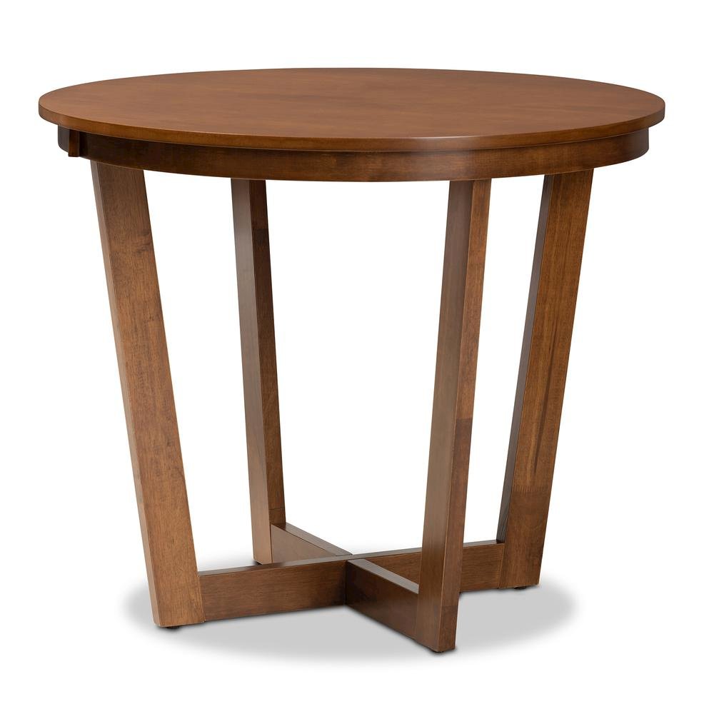 Grey Fabric Upholstered and Walnut Brown Finished Wood 5-Piece Dining Set. Picture 12