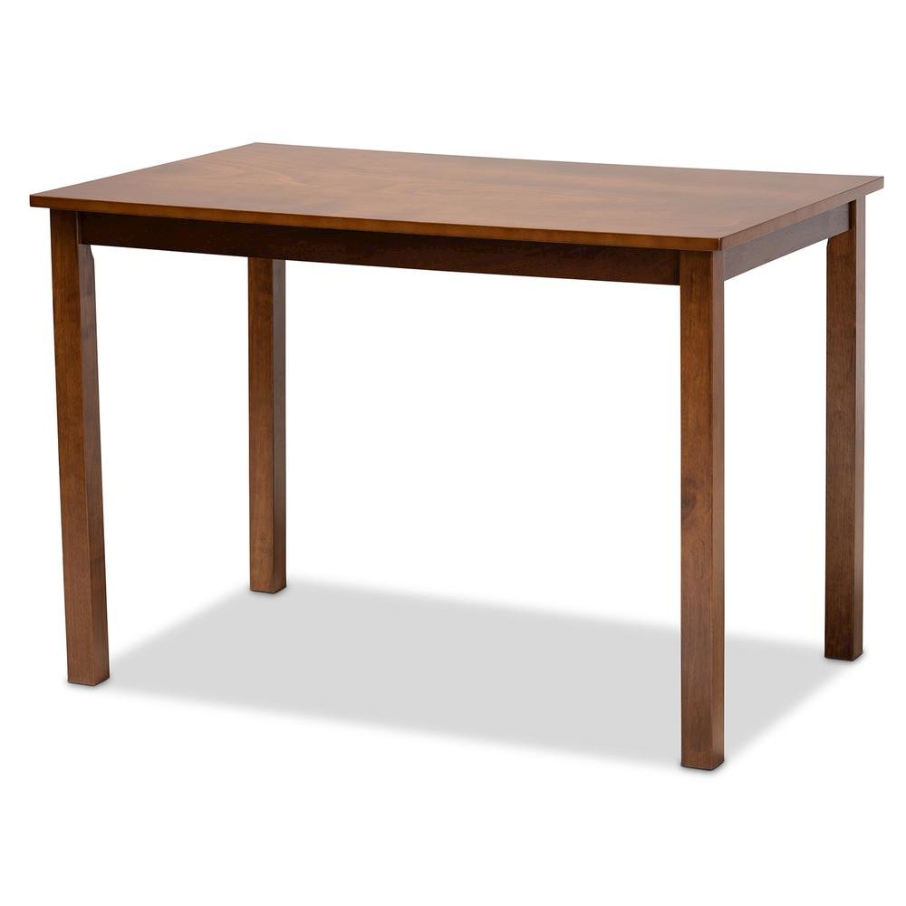 Grey Fabric Upholstered and Walnut Brown Finished Wood 5-Piece Dining Set. Picture 12