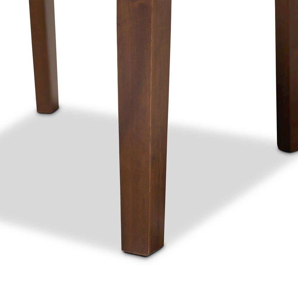 Grey Fabric Upholstered Walnut Brown Finished 4-Piece Wood Dining Chair Set Set. Picture 9