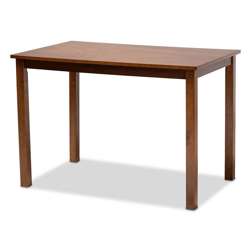 Grey Fabric Upholstered and Walnut Brown Finished Wood 5-Piece Dining Set. Picture 12