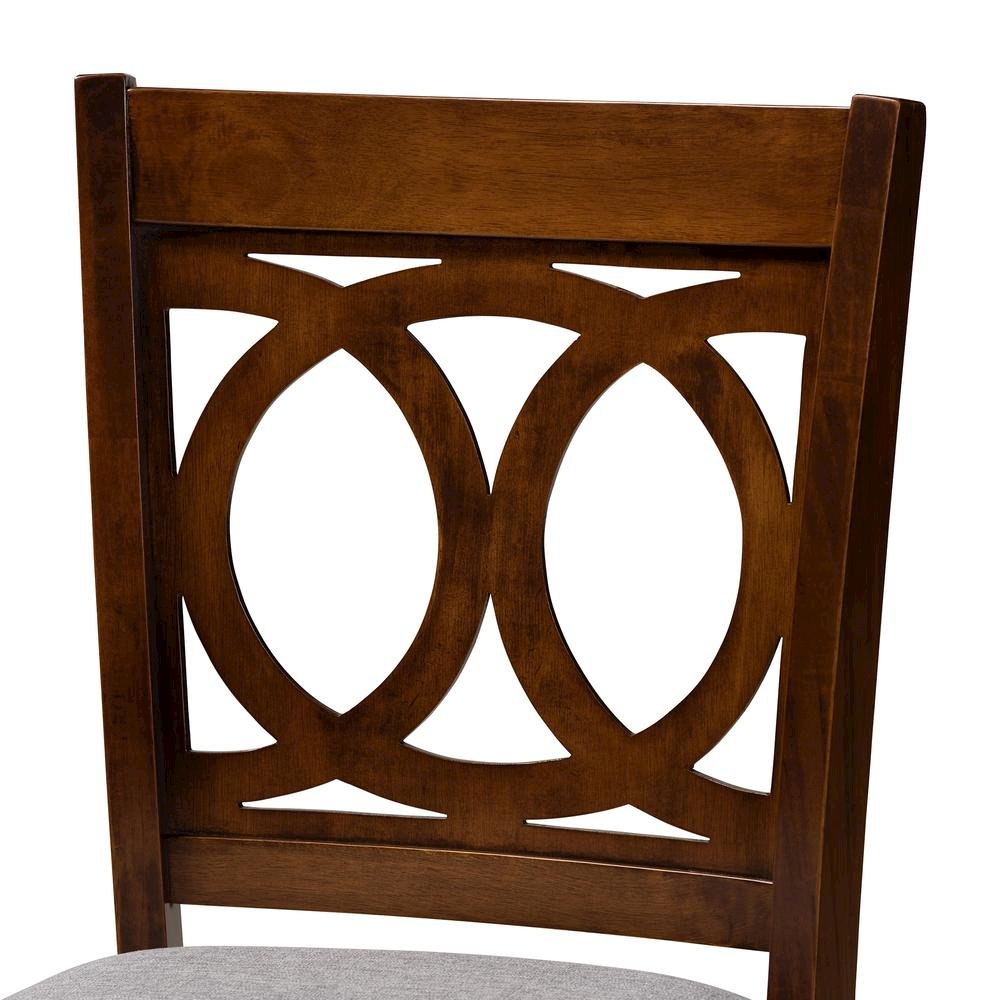 Walnut Brown Finished Wood 2-Piece Counter Height Pub Chair Set. Picture 12