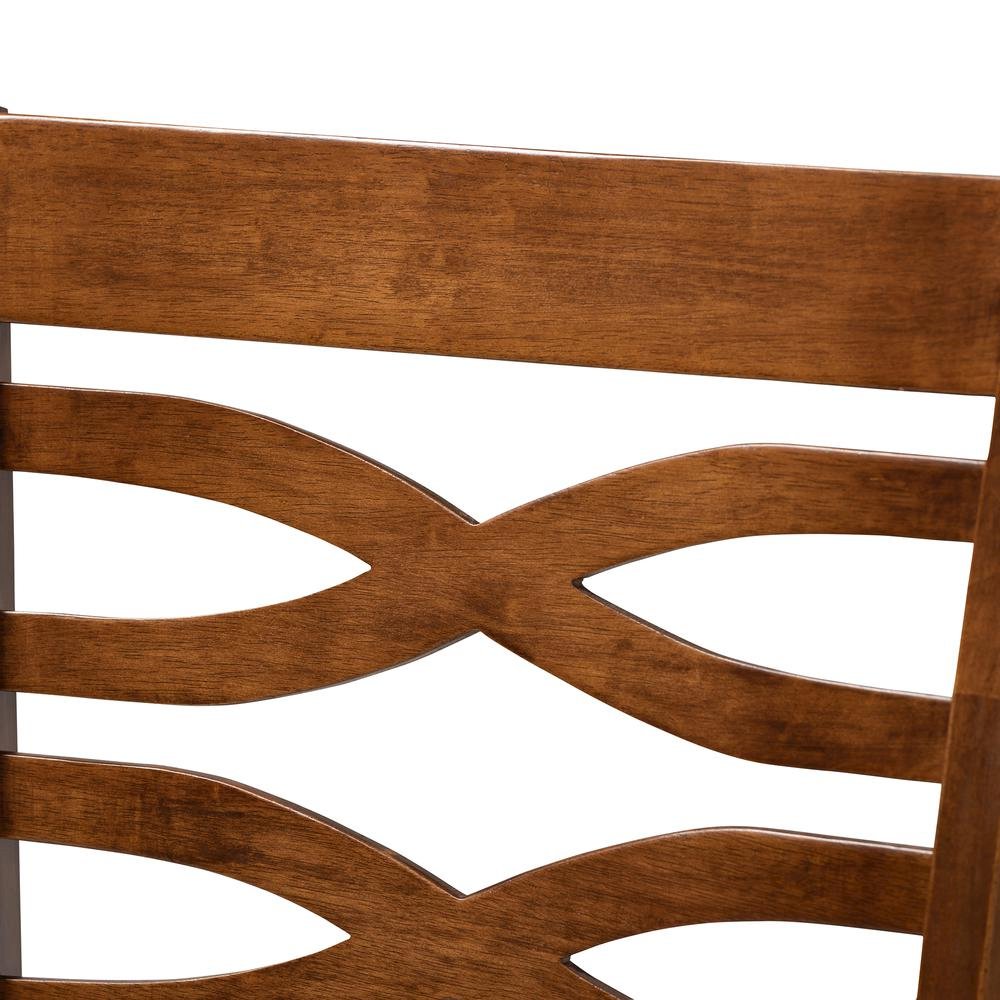 Walnut Brown Finished 2-Piece Wood Counter Height Pub Chair Set Set. Picture 12